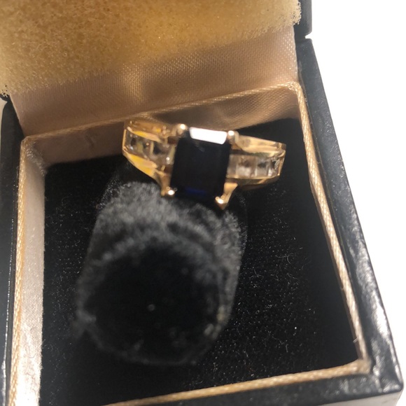 ⚡️⚡️🔥flash sale ⚡️⚡️🔥14k gold sapphire and zirconium ring - Picture 3 of 6